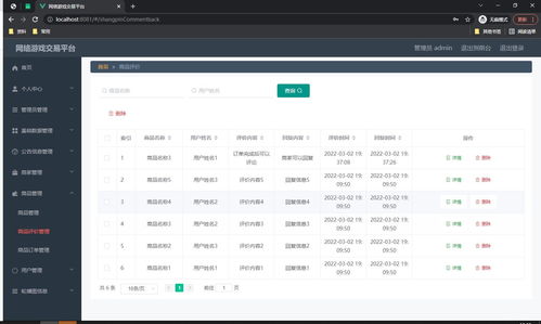 ssm网络游戏交易平台信息管理系统 vue